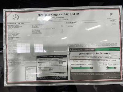 2026 Mercedes-Benz Sprinter 2500 Standard Roof I4 Diesel 144 RWD