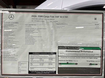 2026 Mercedes-Benz Sprinter 2500 Standard Roof I4 Diesel 144 RWD