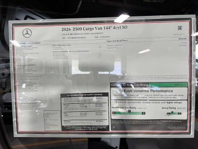 2026 Mercedes-Benz Sprinter 2500 Standard Roof I4 Diesel 144 RWD