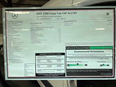 2025 Mercedes-Benz Sprinter Cargo Van 2500 Standard Roof I4 Diesel 144" RWD