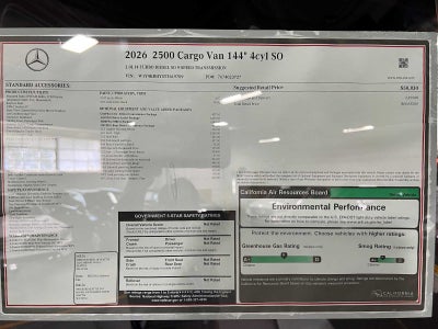 2026 Mercedes-Benz Sprinter 2500 Standard Roof I4 Diesel 144 RWD