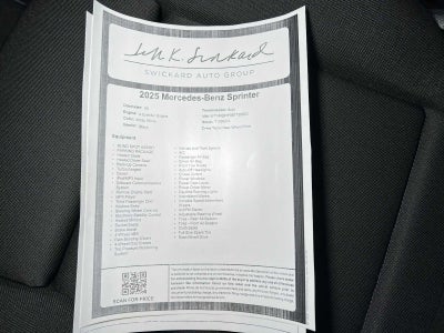 2025 Mercedes-Benz Sprinter Cargo Van 2500 Standard Roof I4 Diesel 144" RWD