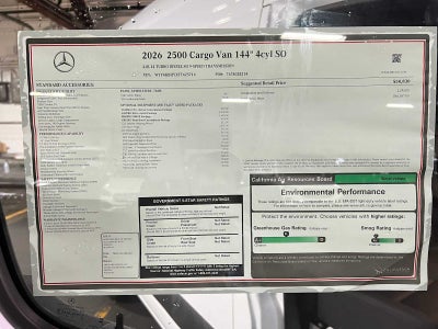 2026 Mercedes-Benz Sprinter 2500 Standard Roof I4 Diesel 144 RWD