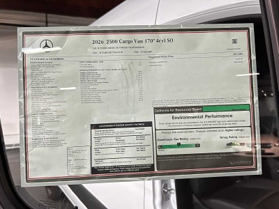 2026 Mercedes-Benz Sprinter Cargo 2500 High Roof I4 Diesel 170 RWD