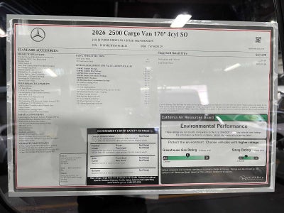 2026 Mercedes-Benz Sprinter 2500 High Roof I4 Diesel 170 RWD