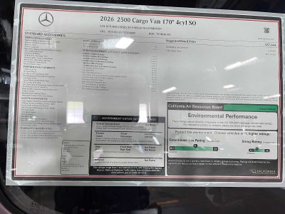 2026 Mercedes-Benz Sprinter 2500 High Roof I4 Diesel 170 RWD