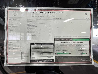 2026 Mercedes-Benz Sprinter 2500 High Roof I4 Diesel 170 RWD