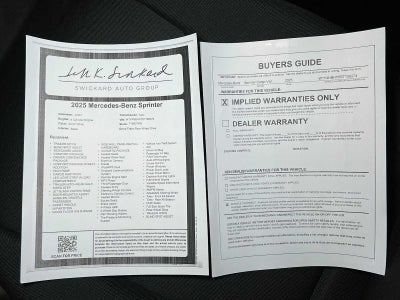2025 Mercedes-Benz Sprinter Cargo Van 2500 Standard Roof I4 Diesel HO 144" RWD