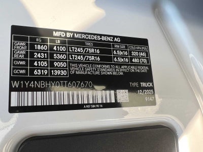2026 Mercedes-Benz Sprinter 2500 Standard Roof I4 Diesel HO 144 RWD