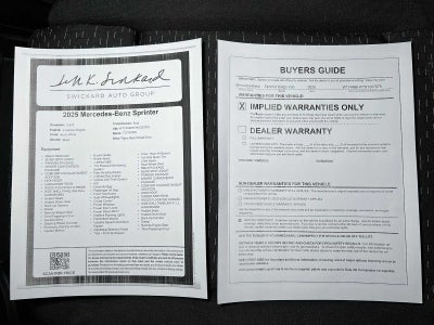 2025 Mercedes-Benz Sprinter Cargo Van 2500 Standard Roof I4 Diesel HO 144" RWD