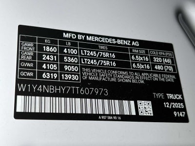 2026 Mercedes-Benz Sprinter 2500 Standard Roof I4 Diesel HO 144 RWD