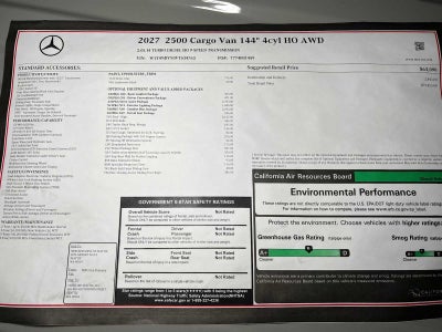 2027 Mercedes-Benz Sprinter Cargo 2500 Standard Roof I4 Diesel HO 144 AWD