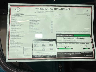 2026 Mercedes-Benz Sprinter 2500 Standard Roof I4 Diesel HO 144" AWD