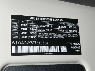2026 Mercedes-Benz Sprinter 2500 Standard Roof I4 Diesel HO 144 AWD