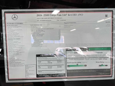 2026 Mercedes-Benz Sprinter 2500 Standard Roof I4 Diesel HO 144" AWD