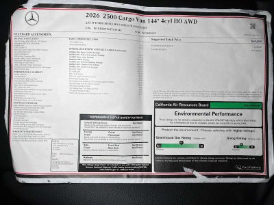 2026 Mercedes-Benz Sprinter 2500 Standard Roof I4 Diesel HO 144 AWD