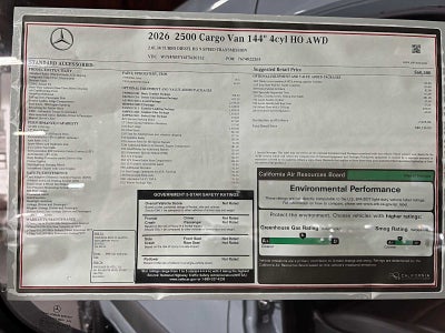 2026 Mercedes-Benz Sprinter 2500 Standard Roof I4 Diesel HO 144 AWD