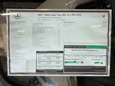 2027 Mercedes-Benz Sprinter Cargo 2500 Standard Roof I4 Diesel HO 144 AWD