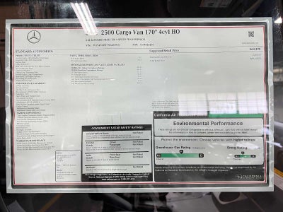 2025 Mercedes-Benz Sprinter Cargo Van 2500 High Roof I4 Diesel HO 170 RWD