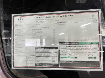 2026 Mercedes-Benz Sprinter 2500 High Roof I4 Diesel HO 170 AWD
