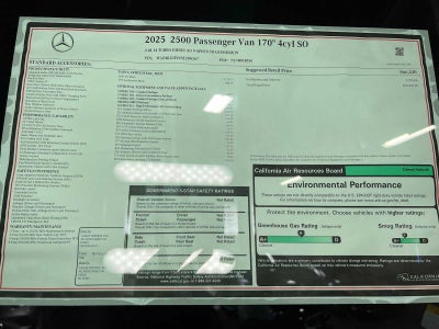 2025 Mercedes-Benz Sprinter Passenger Van 2500 High Roof I4 Diesel 170 RWD