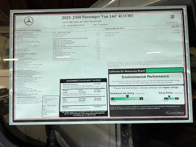 2025 Mercedes-Benz Sprinter Passenger Van 2500 Standard Roof I4 Diesel HO 144" RWD