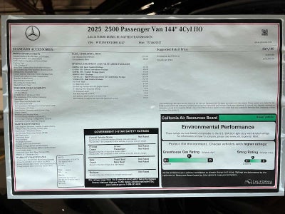 2025 Mercedes-Benz Sprinter Passenger Van 2500 Standard Roof I4 Diesel HO 144" RWD