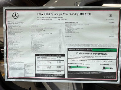2026 Mercedes-Benz Sprinter Passenger 2500 Standard Roof I4 Diesel HO 144 AWD