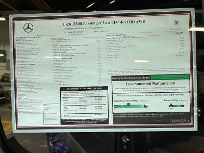 2026 Mercedes-Benz Sprinter Passenger 2500 Standard Roof I4 Diesel HO 144 AWD