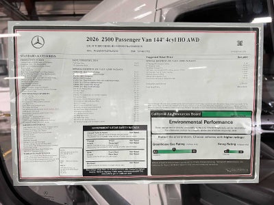 2026 Mercedes-Benz Sprinter Passenger Van 2500 Standard Roof I4 Diesel HO 144 AWD