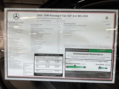 2026 Mercedes-Benz Sprinter Passenger 2500 Standard Roof I4 Diesel HO 144 AWD