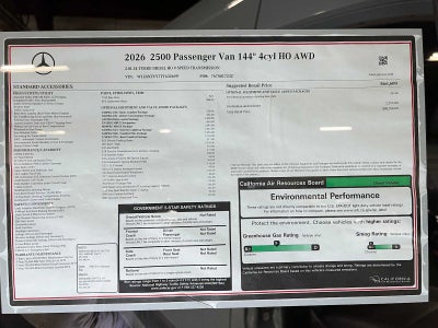 2026 Mercedes-Benz Sprinter Passenger 2500 Standard Roof I4 Diesel HO 144 AWD