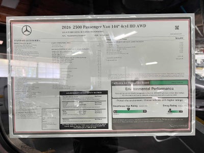 2026 Mercedes-Benz Sprinter Passenger Van 2500 Standard Roof I4 Diesel HO 144 AWD