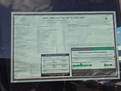 2026 Mercedes-Benz Sprinter 2500 Standard Roof I4 Diesel HO 144 AWD