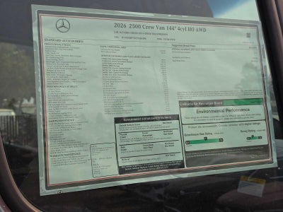 2026 Mercedes-Benz Sprinter 2500 Standard Roof I4 Diesel HO 144 AWD