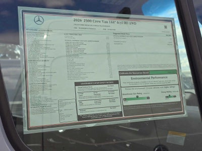 2026 Mercedes-Benz Sprinter 2500 Standard Roof I4 Diesel HO 144 AWD