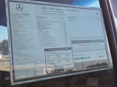2026 Mercedes-Benz Sprinter 2500 Standard Roof I4 Diesel HO 144 AWD