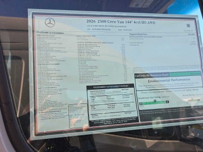 2026 Mercedes-Benz Sprinter 2500 Standard Roof I4 Diesel HO 144 AWD