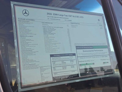 2026 Mercedes-Benz Sprinter 2500 Standard Roof I4 Diesel HO 144 AWD