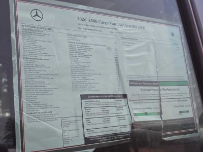 2026 Mercedes-Benz Sprinter Cargo 2500 Standard Roof I4 Diesel HO 144 AWD