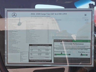 2026 Mercedes-Benz Sprinter 2500 Standard Roof I4 Diesel HO 144 AWD