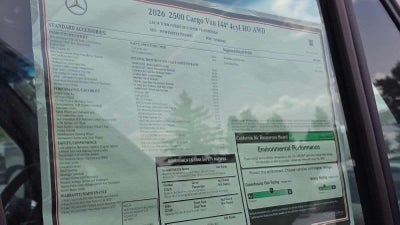 2026 Mercedes-Benz Sprinter 2500 Standard Roof I4 Diesel HO 144 AWD