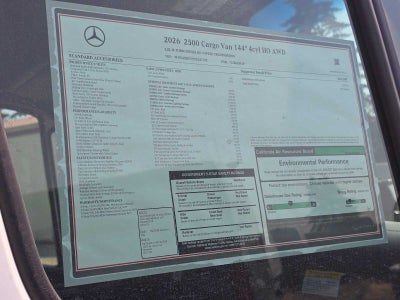2026 Mercedes-Benz Sprinter Cargo 2500 Standard Roof I4 Diesel HO 144 AWD