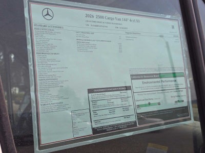 2026 Mercedes-Benz Sprinter Cargo 2500 Standard Roof I4 Diesel 144 RWD