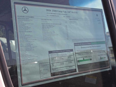 2026 Mercedes-Benz Sprinter 2500 Standard Roof I4 Diesel 144 RWD