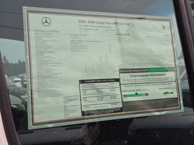 2026 Mercedes-Benz Sprinter 2500 Standard Roof I4 Diesel 144 RWD