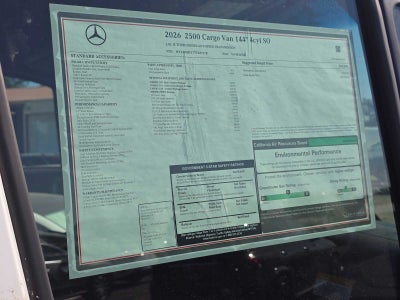 2026 Mercedes-Benz Sprinter 2500 Standard Roof I4 Diesel 144 RWD