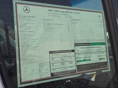 2026 Mercedes-Benz Sprinter Cargo 2500 Standard Roof I4 Diesel 144 RWD