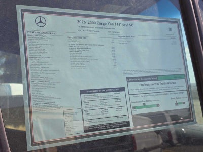 2026 Mercedes-Benz Sprinter 2500 Standard Roof I4 Diesel 144 RWD