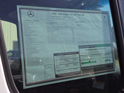 2026 Mercedes-Benz Sprinter 2500 Standard Roof I4 Diesel 144 RWD